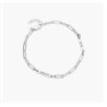 IVY NAME PAPERCLIP CHAIN ANKLET - STERLING SILVER