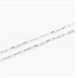 IVY NAME PAPERCLIP CHAIN ANKLET - STERLING SILVER