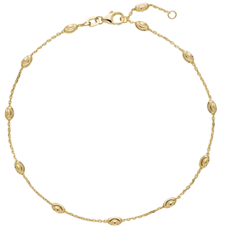 Lund Copenhagen - ankle chain gold plated with pattern|Second hand low price sale