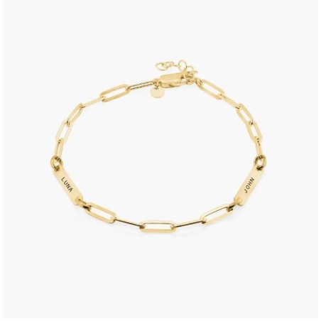 IVY NAME PAPERCLIP CHAIN ANKLET - GOLD VERMEIL