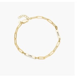 IVY NAME PAPERCLIP CHAIN ANKLET - GOLD VERMEIL