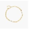 IVY NAME PAPERCLIP CHAIN ANKLET - GOLD VERMEIL