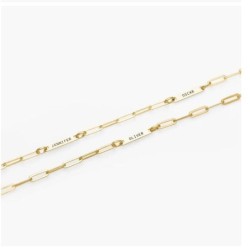 IVY NAME PAPERCLIP CHAIN ANKLET - GOLD VERMEIL