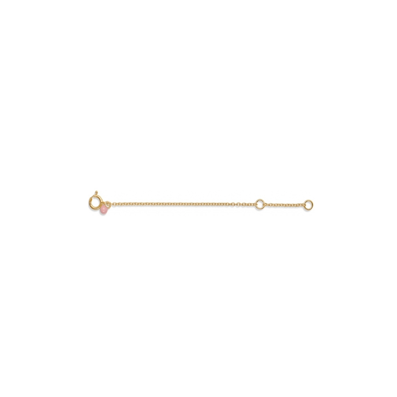 Enamel - Extender Figaro anklet chain, gold plated