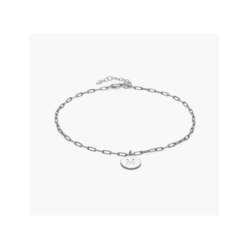 LILIAN INITIAL ANKLET CHAIN - STERLING SILVER