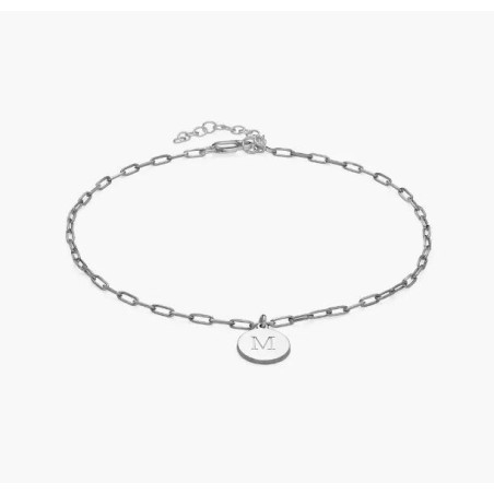 LILIAN INITIAL ANKLET CHAIN - STERLING SILVER