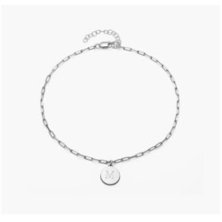 LILIAN INITIAL ANKLET CHAIN - STERLING SILVER