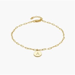 LILIAN INITIAL ANKLET CHAIN - GOLD VERMEIL