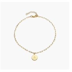 LILIAN INITIAL ANKLET CHAIN - GOLD VERMEIL