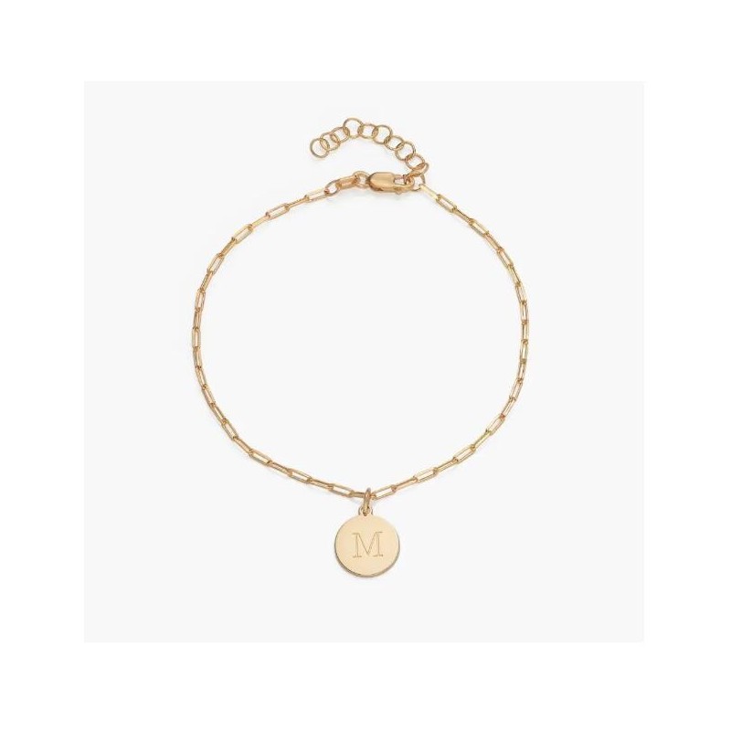 LILIAN INITIAL ANKLET CHAIN- 14K SOLID GOLD