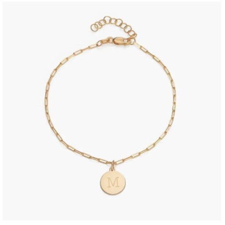 LILIAN INITIAL ANKLET CHAIN- 14K SOLID GOLD