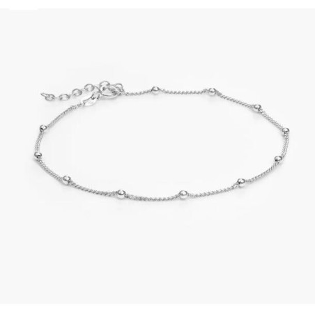 BOBBLE CHAIN ANKLET/BRACELET - STERLING SILVER