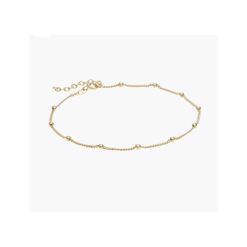 BOBBLE CHAIN ANKLET/BRACELET- GOLD VERMEIL