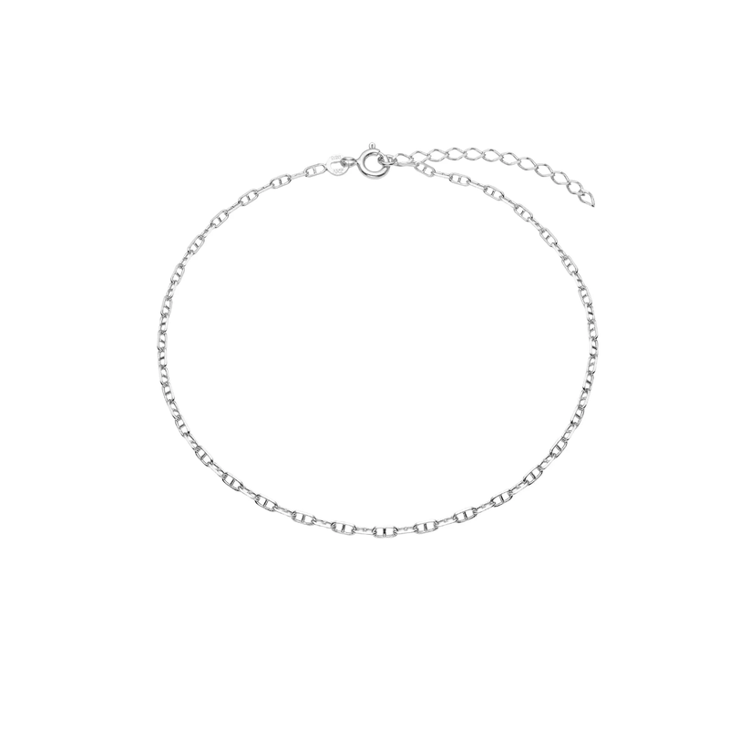 Aagaard - Anklet with ancla chain, silver