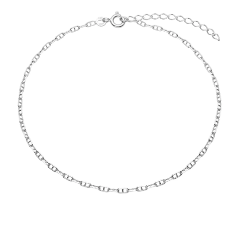 Aagaard - Anklet with ancla chain, silver