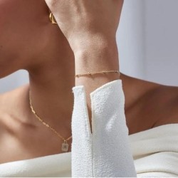 BOBBLE CHAIN ANKLET/BRACELET- GOLD VERMEIL