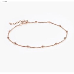 BOBBLE CHAIN ANKLET/BRACELET- ROSE GOLD VERMEIL