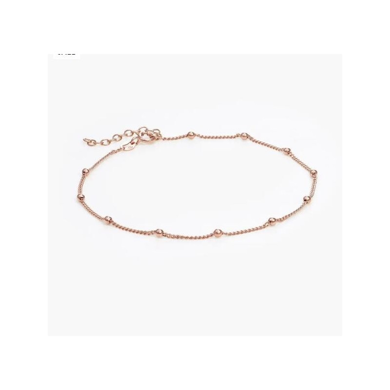 BOBBLE CHAIN ANKLET/BRACELET- ROSE GOLD VERMEIL