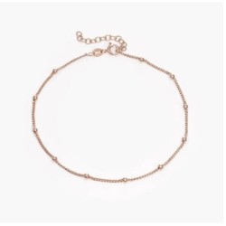 BOBBLE CHAIN ANKLET/BRACELET- ROSE GOLD VERMEIL