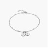 MAREN ANKLE BRACELET WITH INITIALS - STERLING SILVER