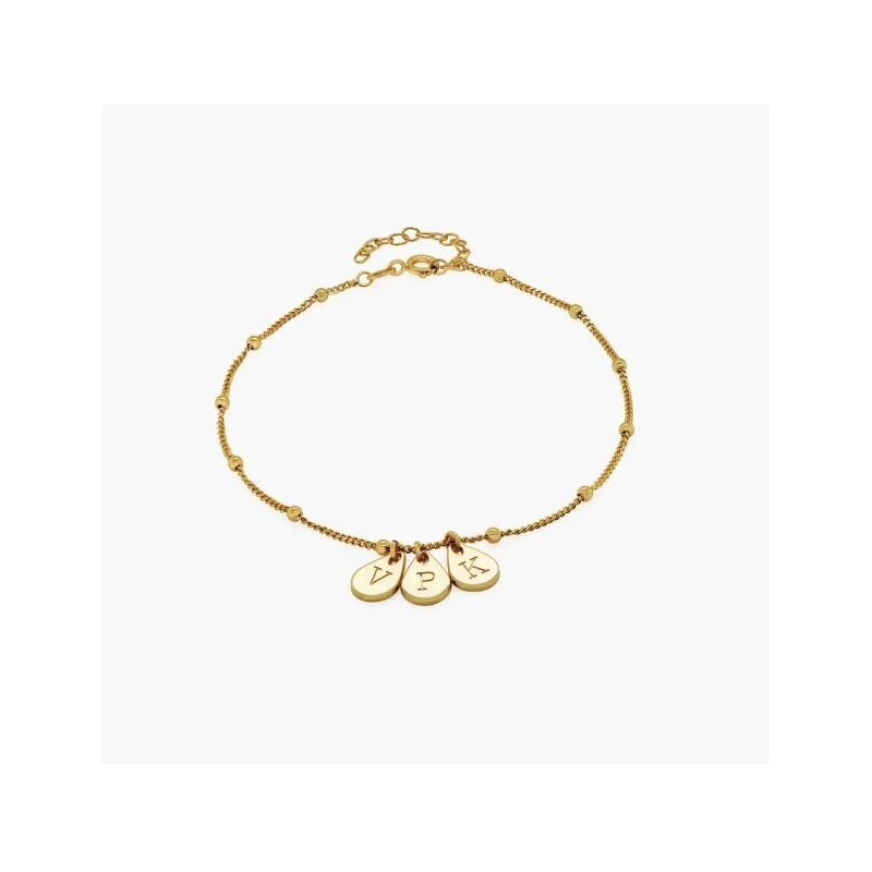 MAREN GOLD ANKLE BRACELET WITH INITIALS