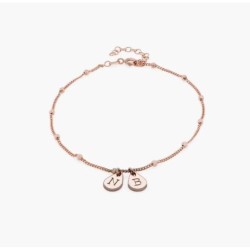 MAREN ANKLE BRACELET WITH INITIALS - GOLD VERMEIL