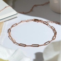 THE SHOWSTOPPER LINK BRACELET/ANKLET - ROSE GOLD PLATED