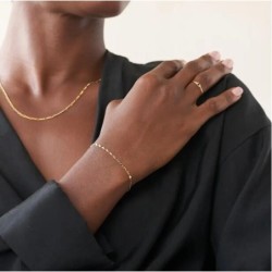 MARGO MIRROR CHAIN BRACELET/ANKLET - GOLD PLATING