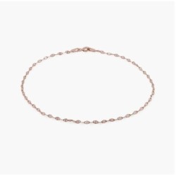 MARGO MIRROR CHAIN BRACELET/ANKLET - ROSE GOLD PLATING