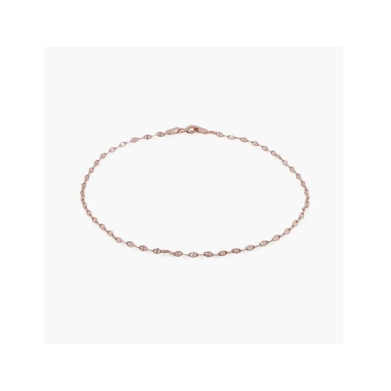 MARGO MIRROR CHAIN BRACELET/ANKLET - ROSE GOLD PLATING