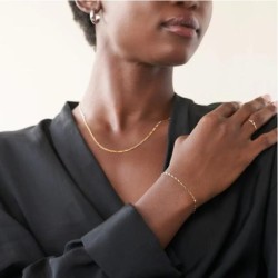 MARGO MIRROR CHAIN BRACELET/ANKLET - GOLD VERMEIL