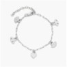 SPIRITUAL CHARMS BRACELET/ANKLET WITH DIAMONDS- SILVER