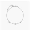 INEZ INITIAL BRACELET/ANKLET WITH DIAMOND - SILVER