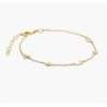 INEZ INITIAL BRACELET/ANKLET WITH DIAMOND - GOLD VERMEIL