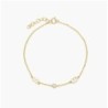 INEZ INITIAL BRACELET/ANKLET WITH DIAMOND - 14K SOLID GOLD