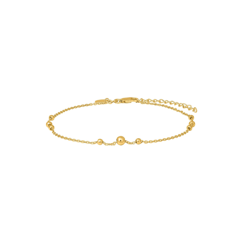 Nordahl Jewellery - Anklet with dots, gold plated