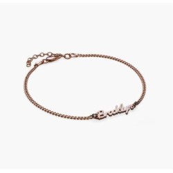 ALLORA NAME ANKLE BRACELET - ROSE GOLD VERMEIL