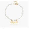 LOLA PEARL NAME ANKLET - GOLD VERMEIL