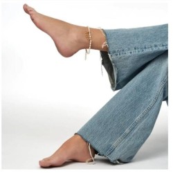 LOLA PEARL NAME ANKLET - GOLD VERMEIL