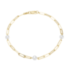 Aagaard - Pearl bracelet with pattern in gold