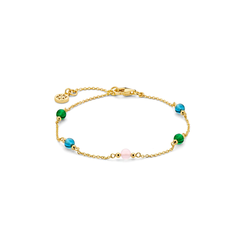 Spirit Icons - Confetti, colorful gold plated bracelet