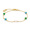 Spirit Icons - Confetti, colorful gold plated bracelet