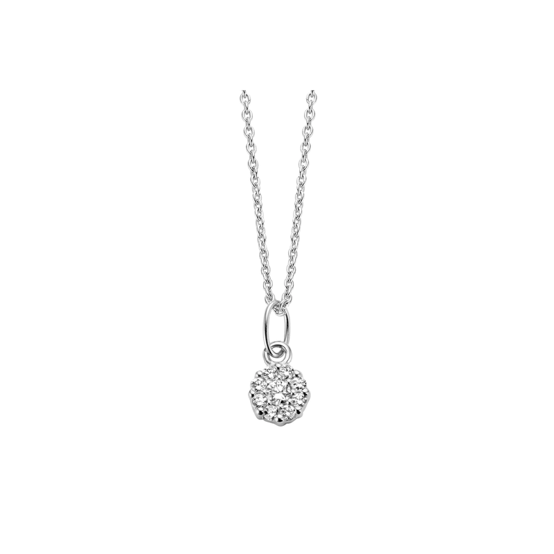 Spirit Icons - Eternal white gold necklace with diamond pendant