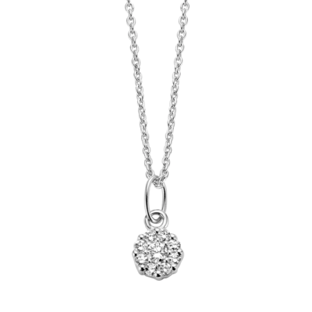 Spirit Icons - Eternal white gold necklace with diamond pendant