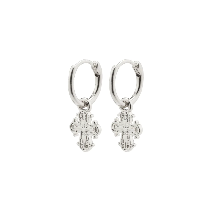 Pilgrim - Dagmar cross earrings, silver plated