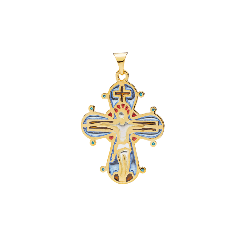 Lund - Dagmar cross with enamel, 24x20mm