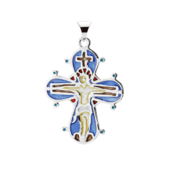 Lund - Dagmar cross silver with enamel, 24x20mm