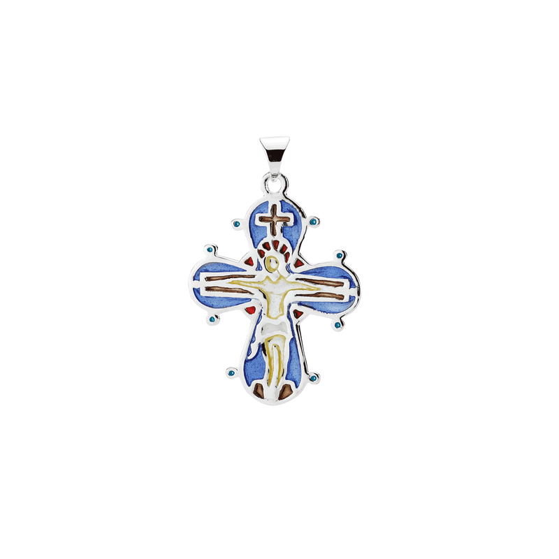 Lund - Dagmar cross silver with enamel, 24x20mm