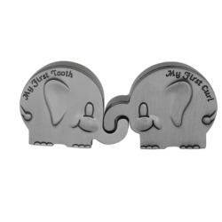 NOA Kids - Tinned box first tooth/lock of hair elephant 4.5x6cm