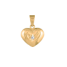 Siersbøl - Gold heart pendant with white zircon 11mm